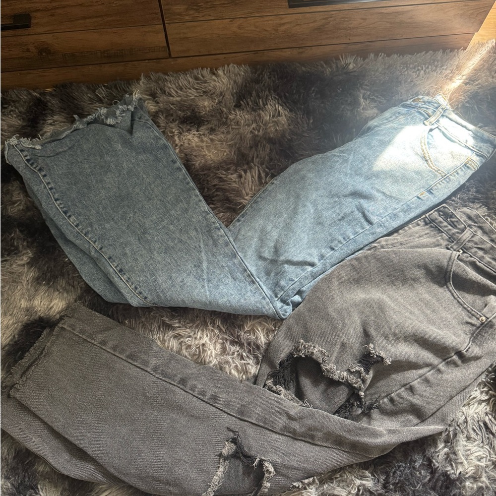 SHEIN Blue and Black Jeans